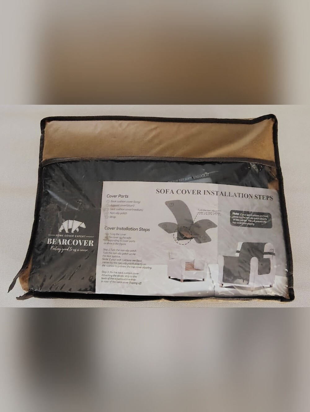 BearCover Dark Grey Sofa - Chair Cover 58"